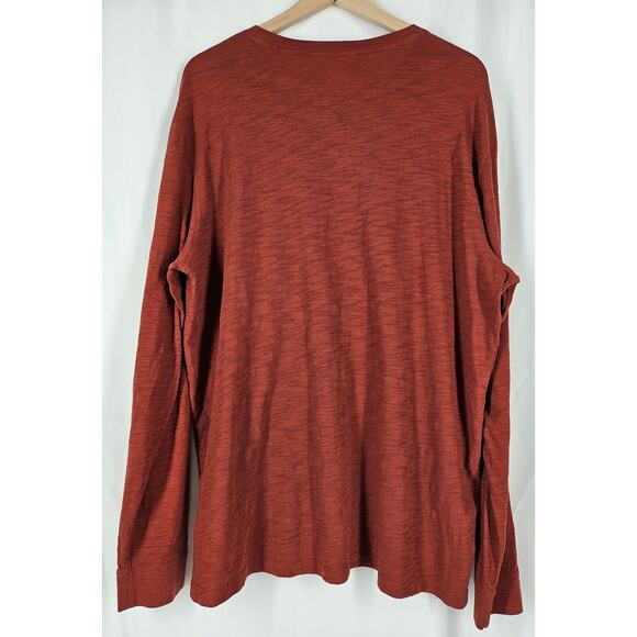 VINCE MEN'S ORANGE LONG SLEEVE THERMAL SHIRT – SIZE XX-LARGE – 100% COTTON - Picture 2 of 9